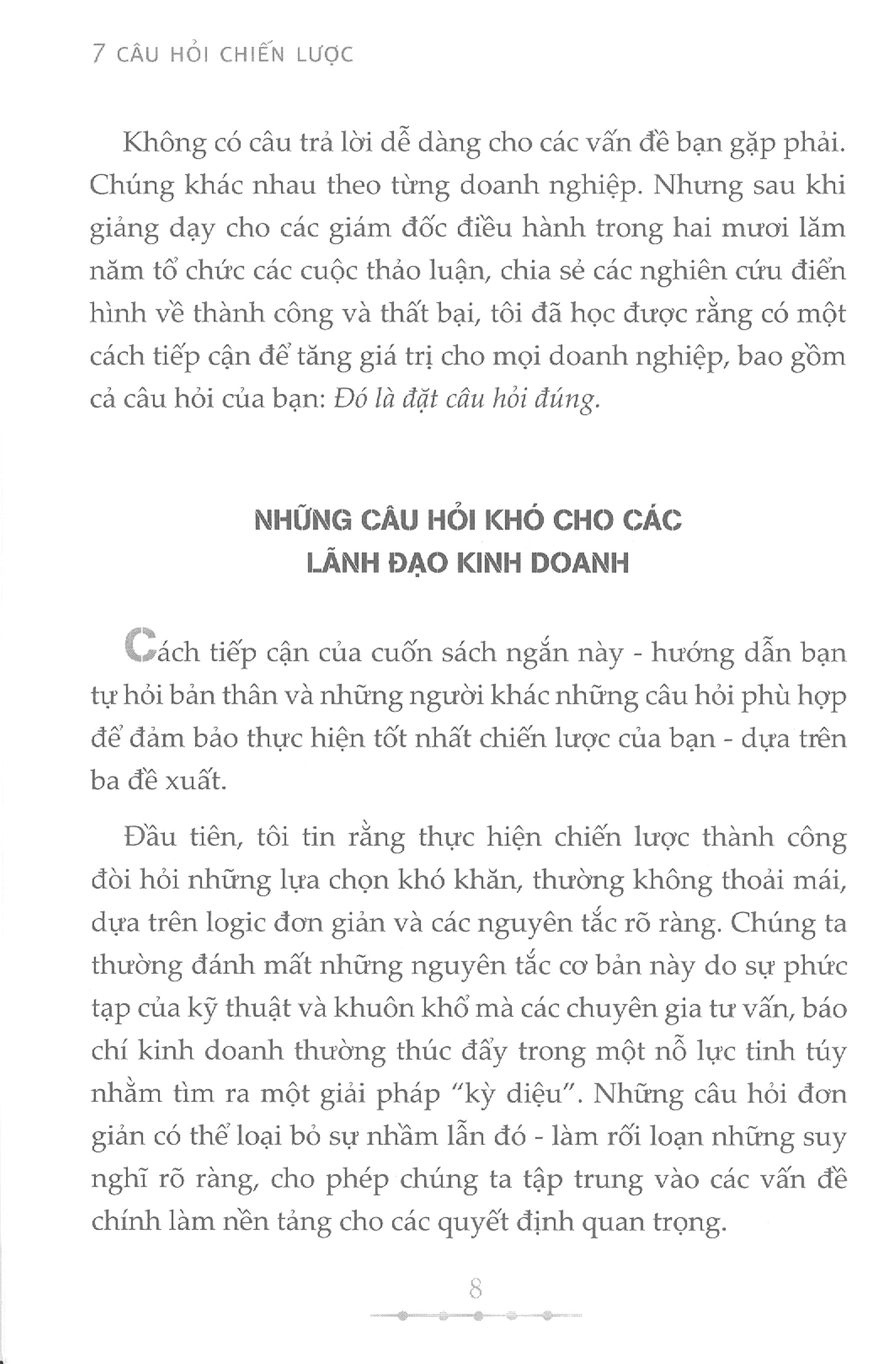 7 câu hỏi... chiến lược - seven strategy questions