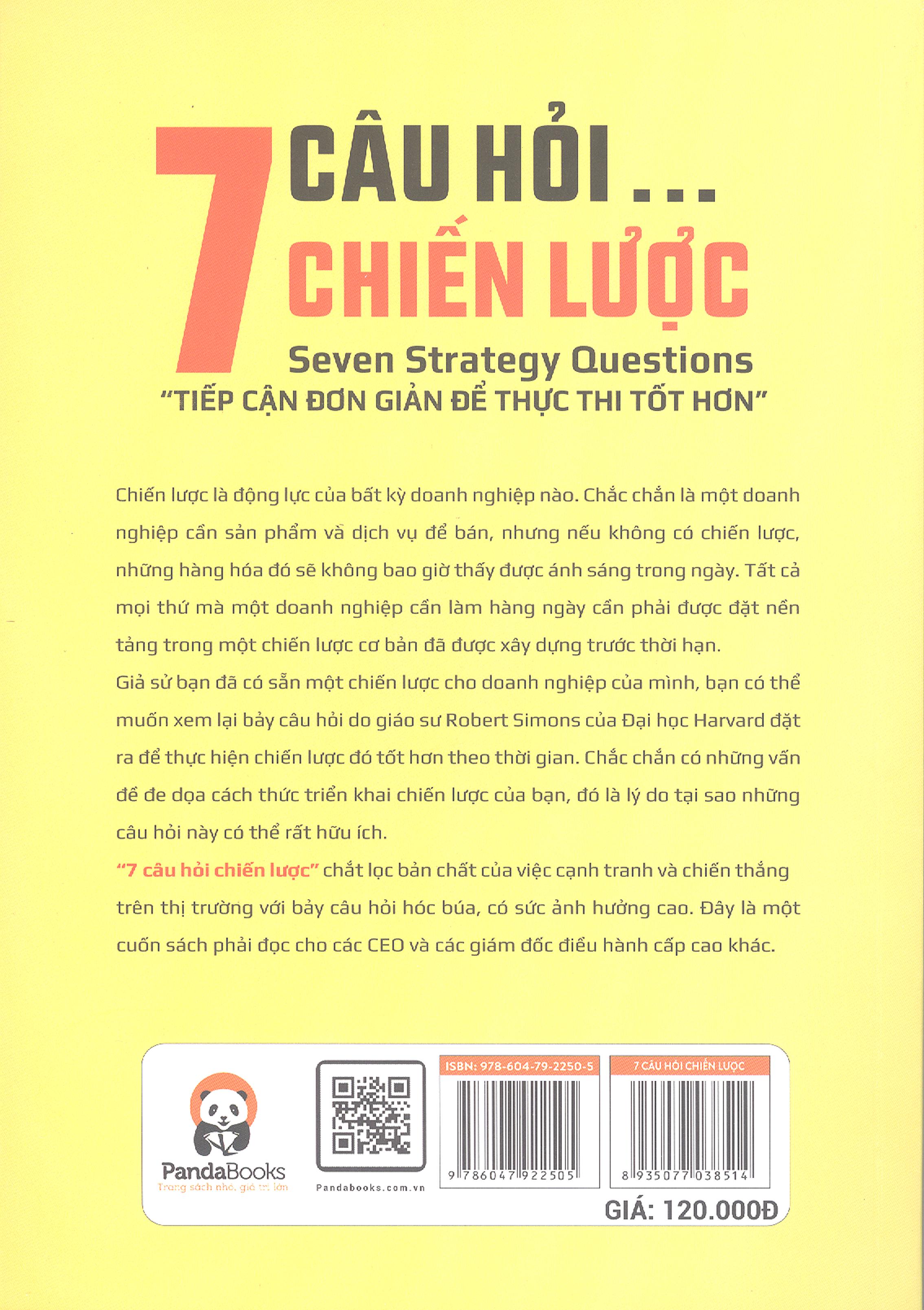 7 câu hỏi... chiến lược - seven strategy questions