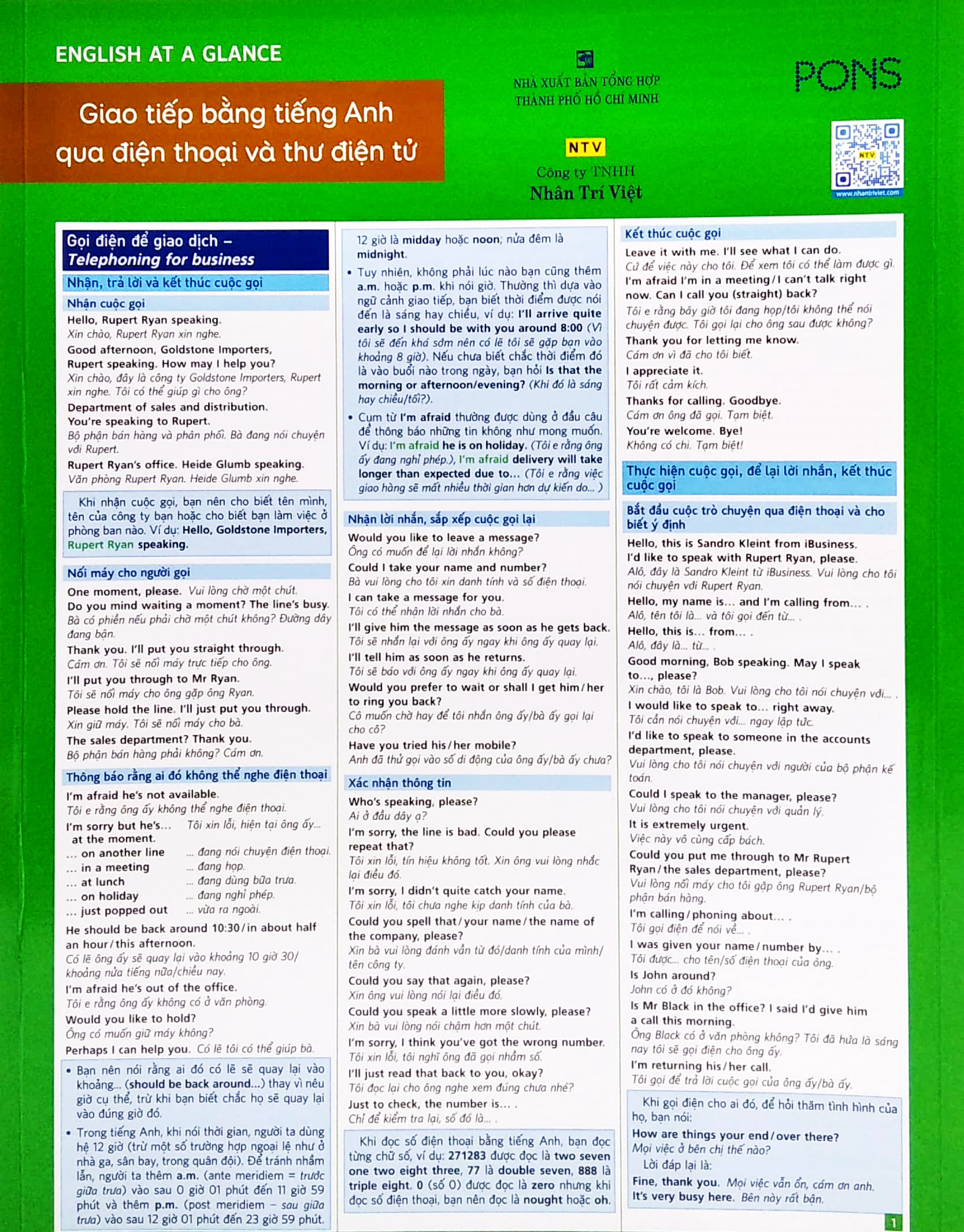 (7) english at a glance - giao tiếp bằng tiếng anh qua điện thoại và thư điện tử