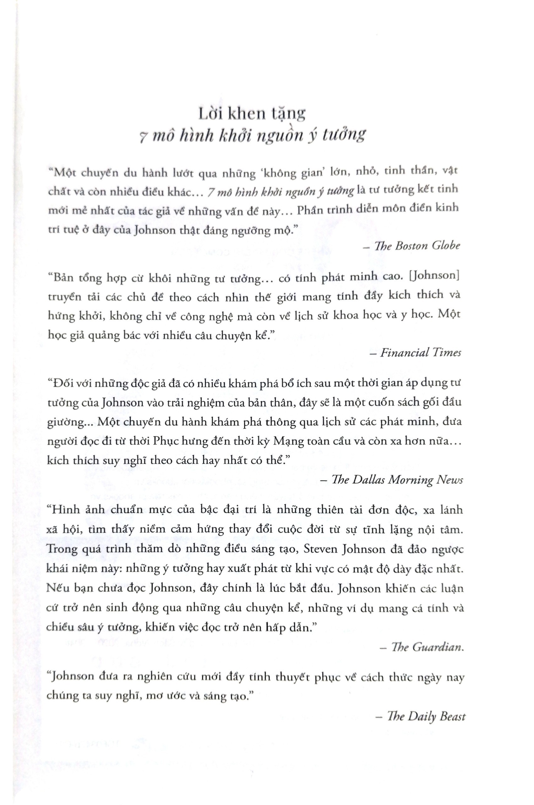 7 Mô Hình Khởi Nguồn Ý Tưởng