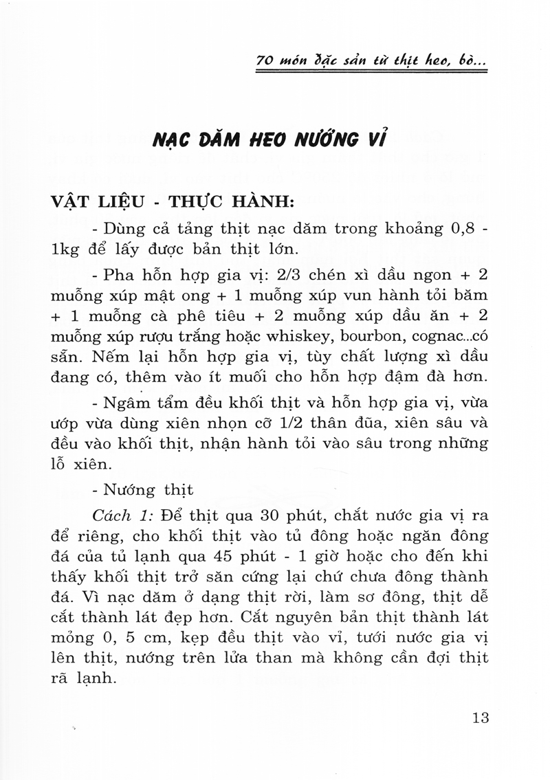 70 món đặc sản heo, bò