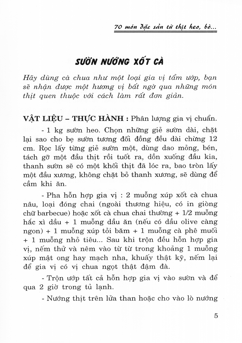 70 món đặc sản heo, bò