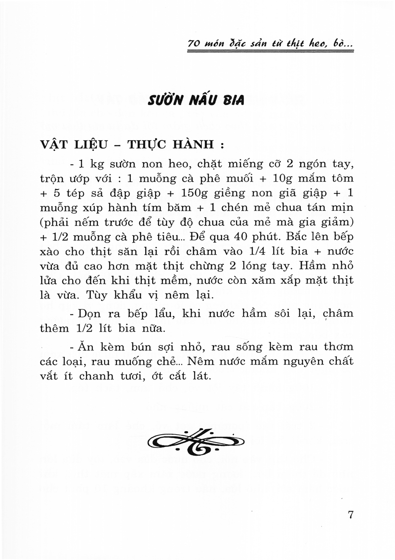 70 món đặc sản heo, bò