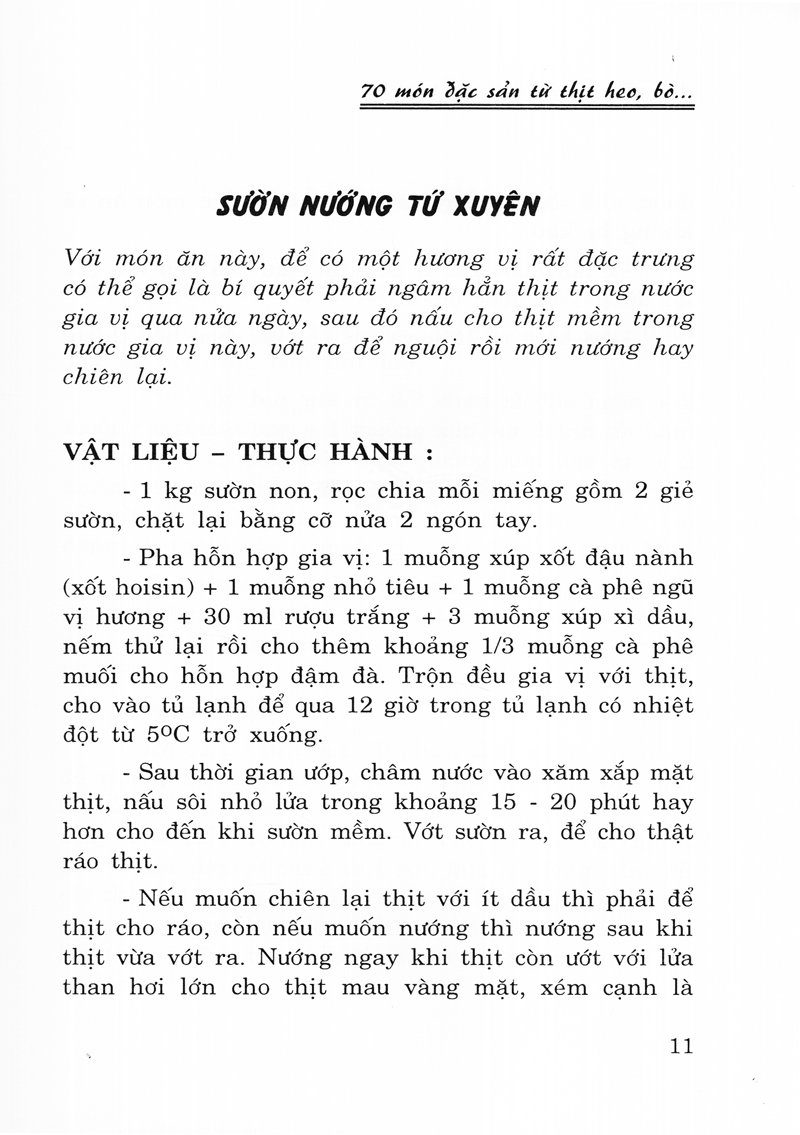70 món đặc sản heo, bò