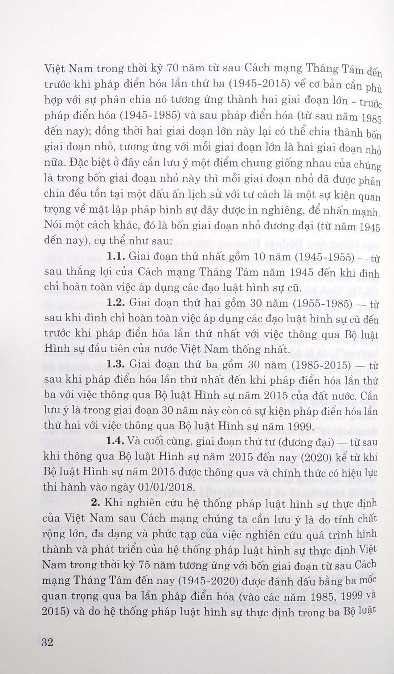 75 năm hình thành, phát triển của hệ thống pháp luật hình sự việt nam và định hướng tiếp tục hoàn thiện (1945-2020)