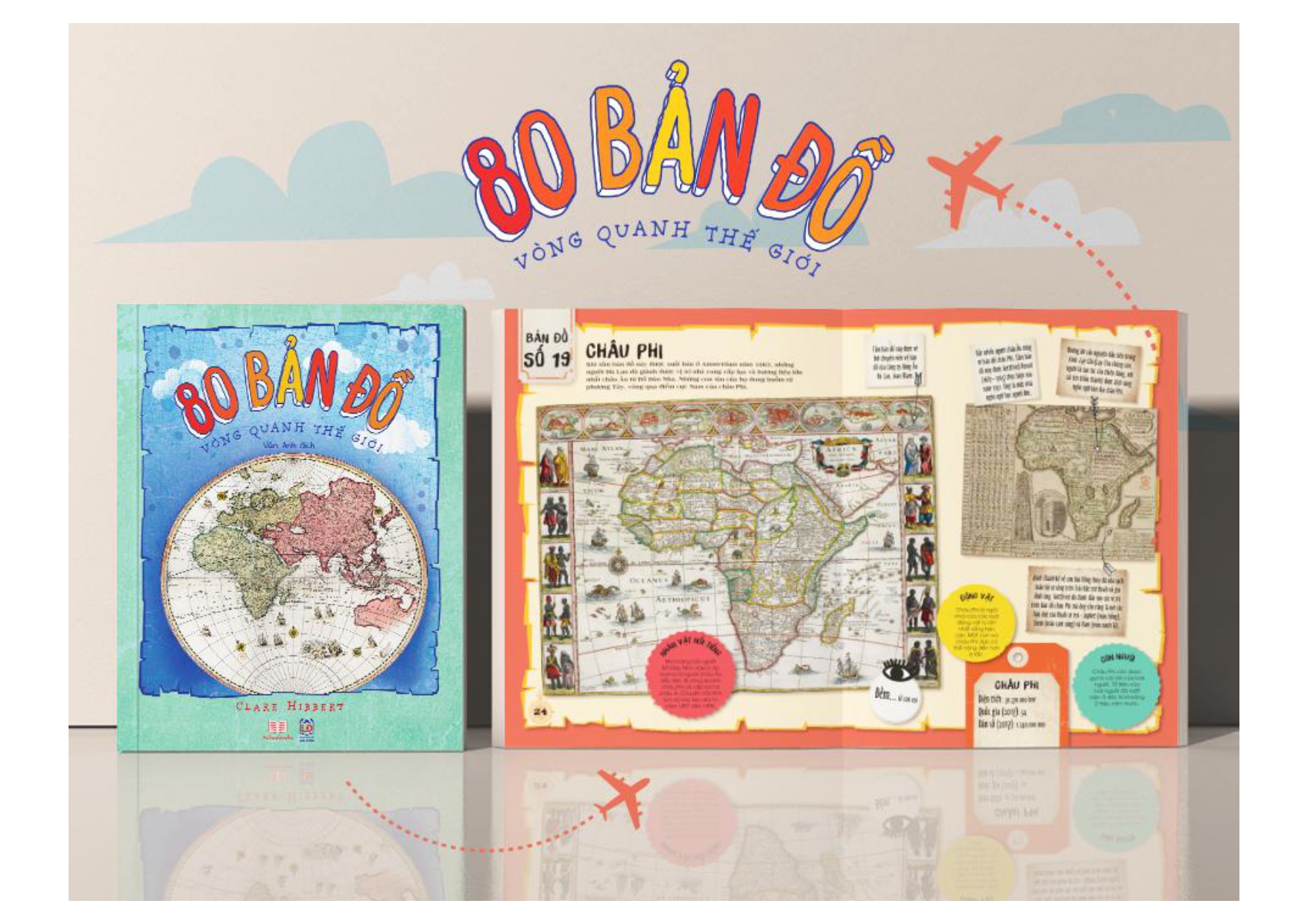 80 bản đồ vòng quanh thế giới - bìa cứng