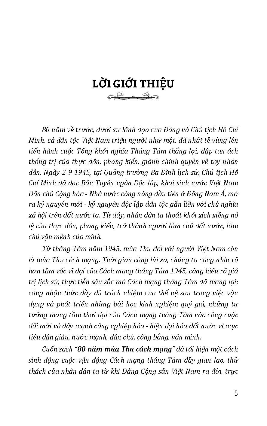 80 Năm Mùa Thu Cách Mạng