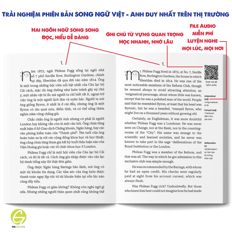 80 ngày vòng quanh thế giới - around the world in eighty days (song ngữ việt - anh)