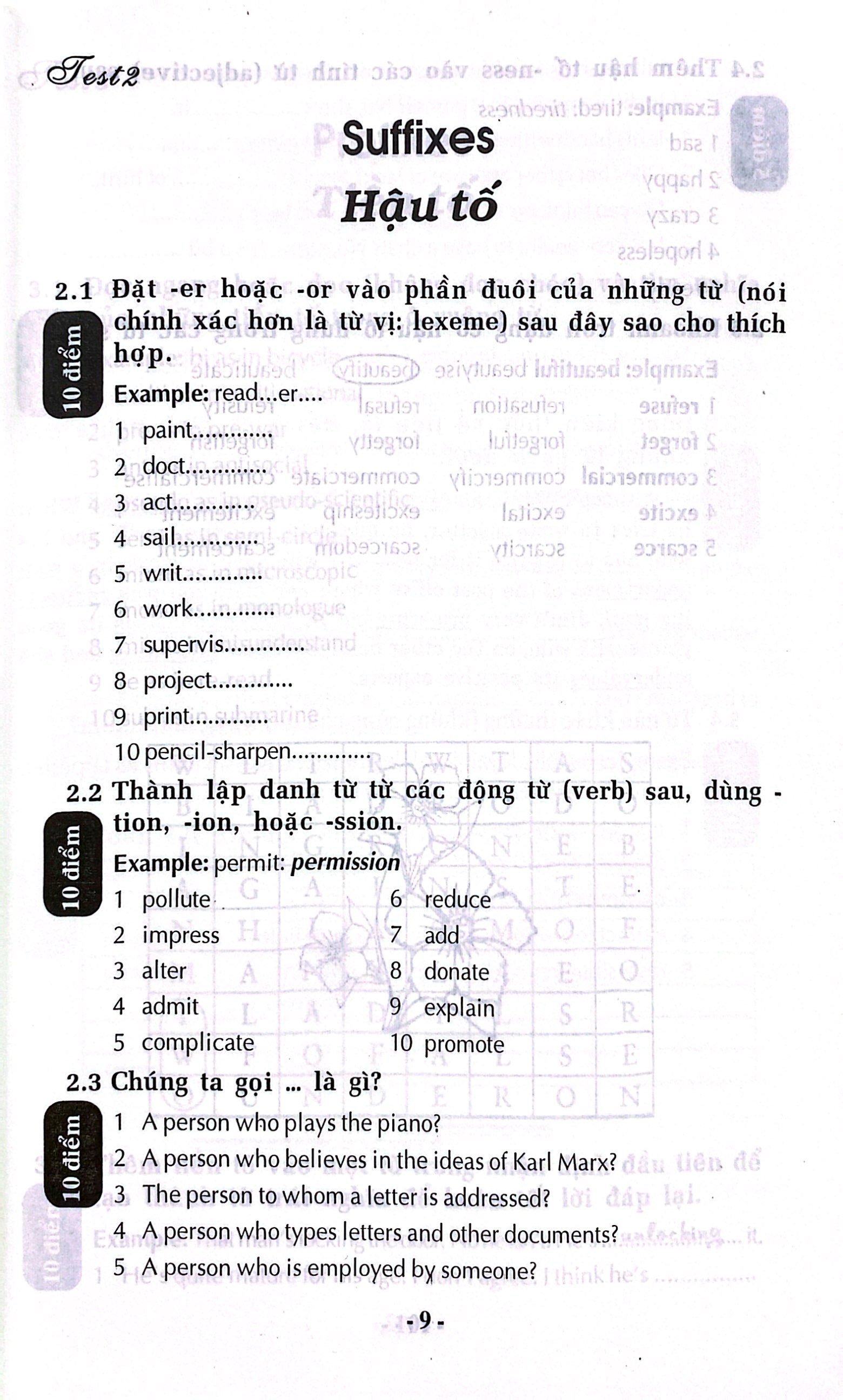 90 bài kiểm tra trắc nghiệm từ vựng luyện thi chứng chỉ a, b tiếng anh