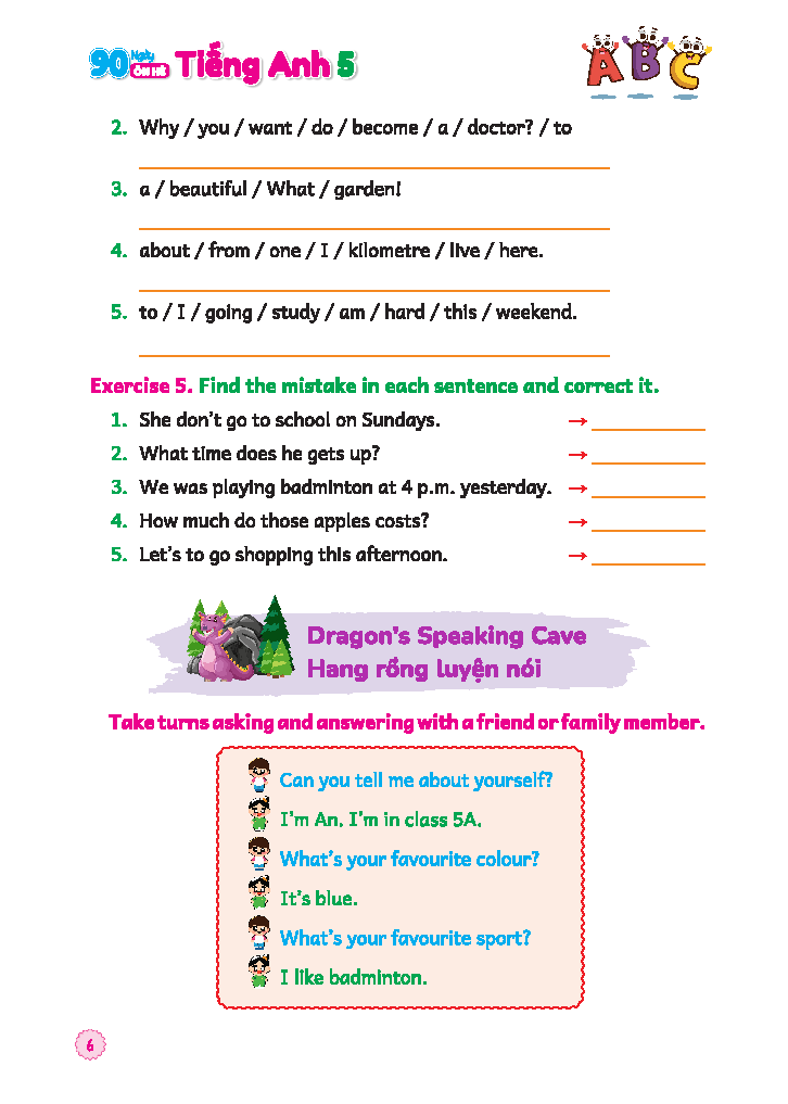 90 Ngay On He Tieng Anh 5 - Danh Cho Hoc Sinh Lop 5 Len Lop 6