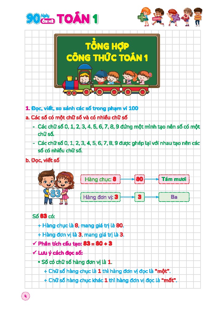 90 Ngay On He Toan 1 - Danh Cho Hoc Sinh Lop 1 Len Lop 2