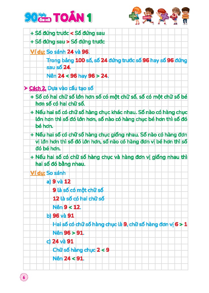 90 Ngay On He Toan 1 - Danh Cho Hoc Sinh Lop 1 Len Lop 2