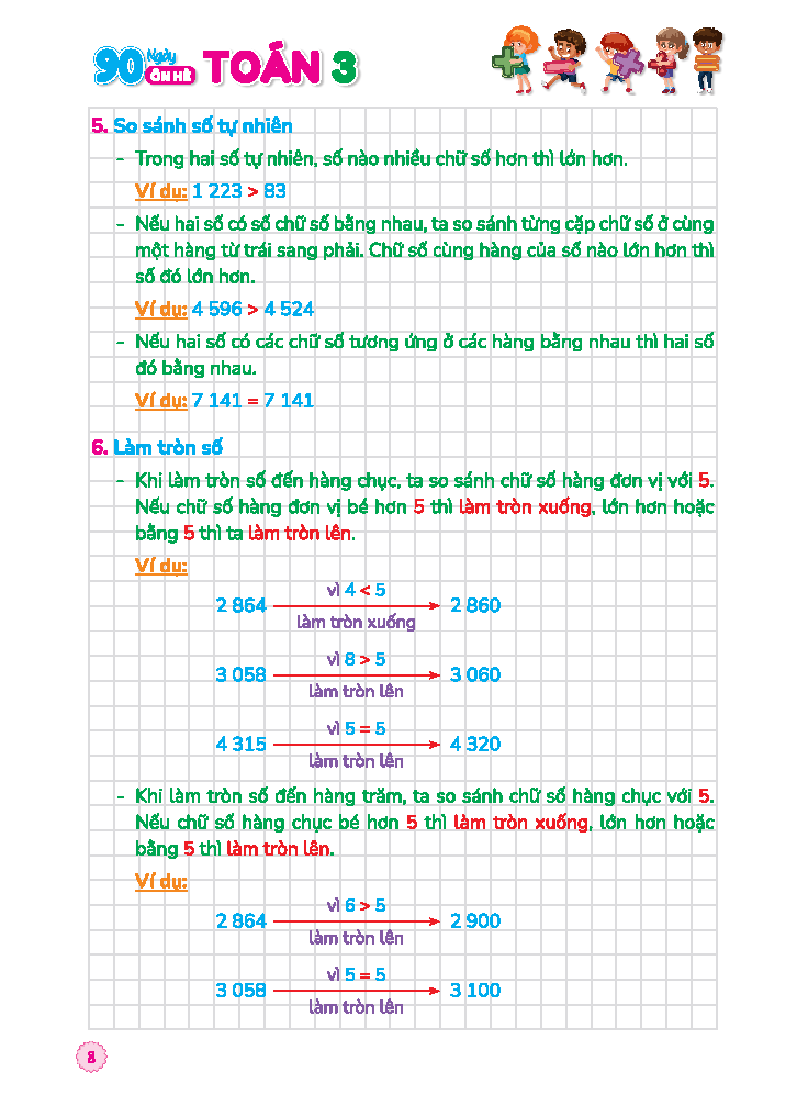 90 Ngay On He Toan 3 - Danh Cho Hoc Sinh Lop 3 Len Lop 4