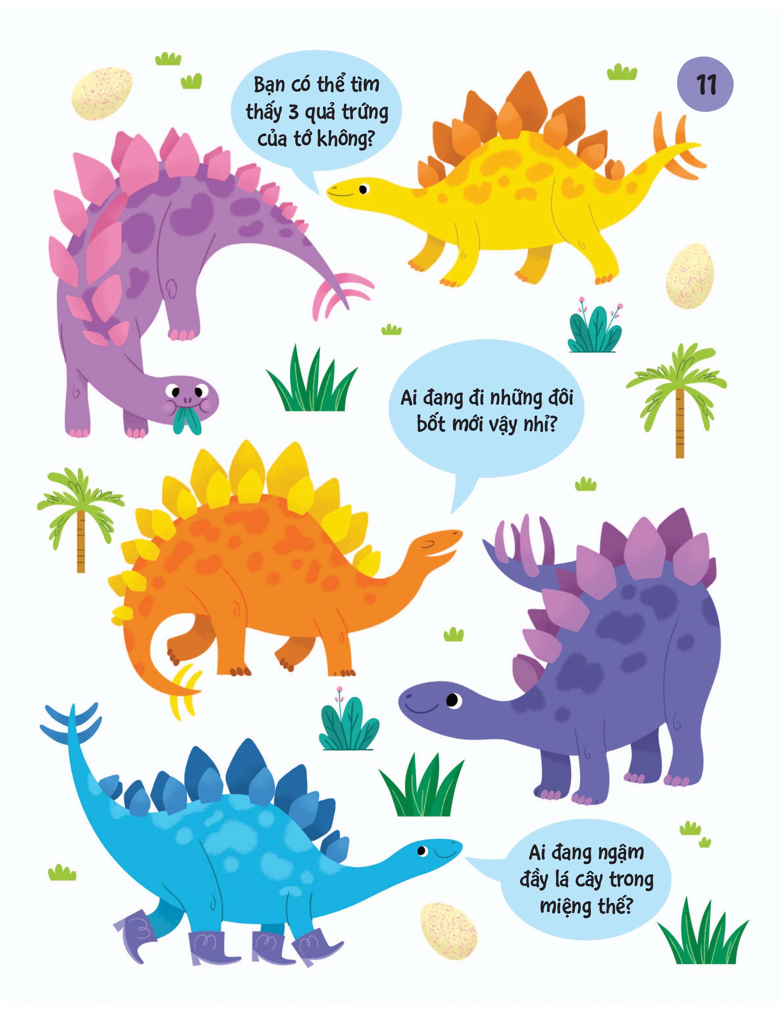 90++ trò chơi phát triển chỉ số iq cho bé - các loài khủng long