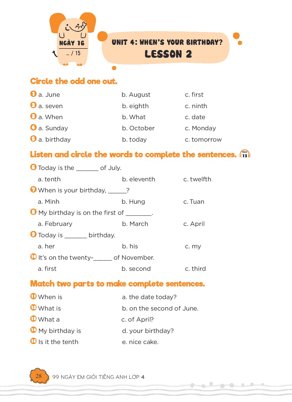 99 ngày em giỏi tiếng anh lớp 4