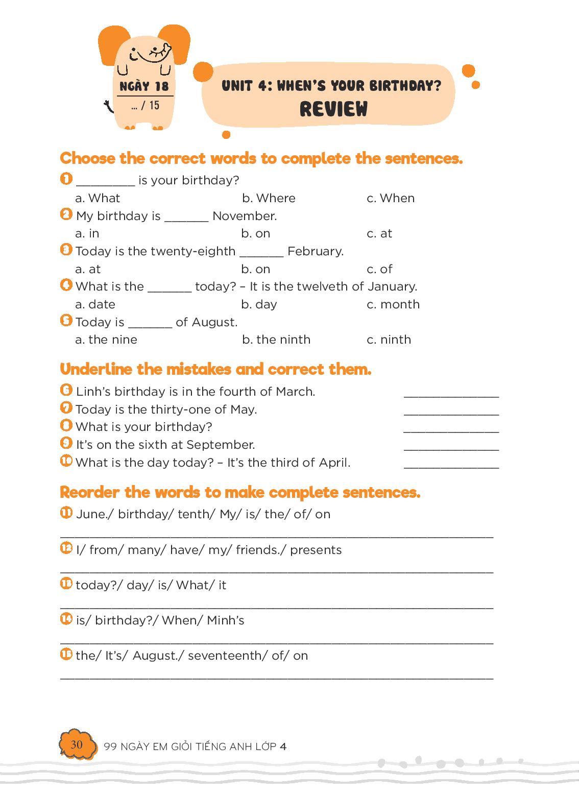 99 ngày em giỏi tiếng anh lớp 4