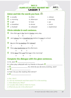 99 ngày em giỏi tiếng anh - lớp 5