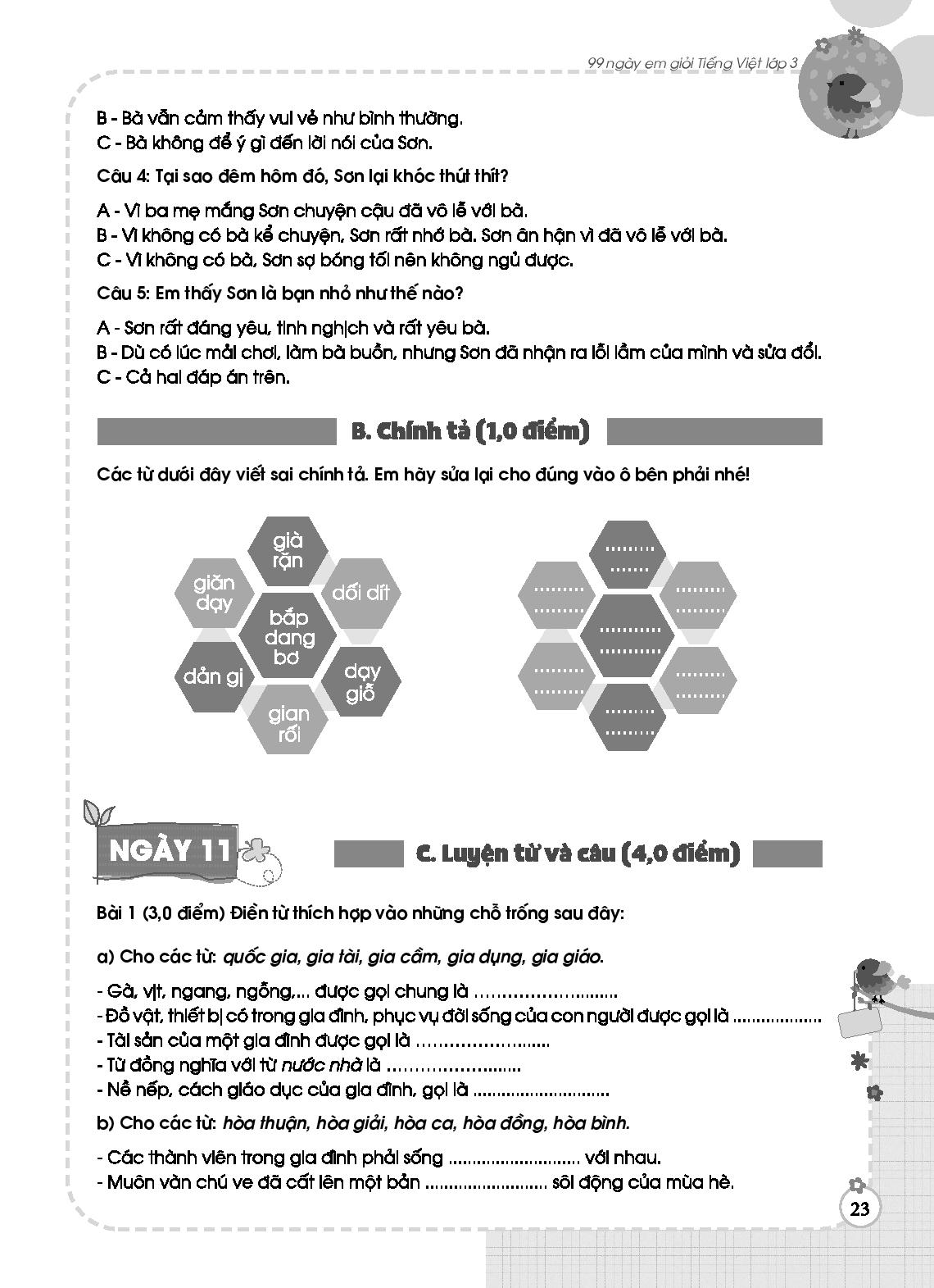 99 ngày em giỏi tiếng việt - lớp 3