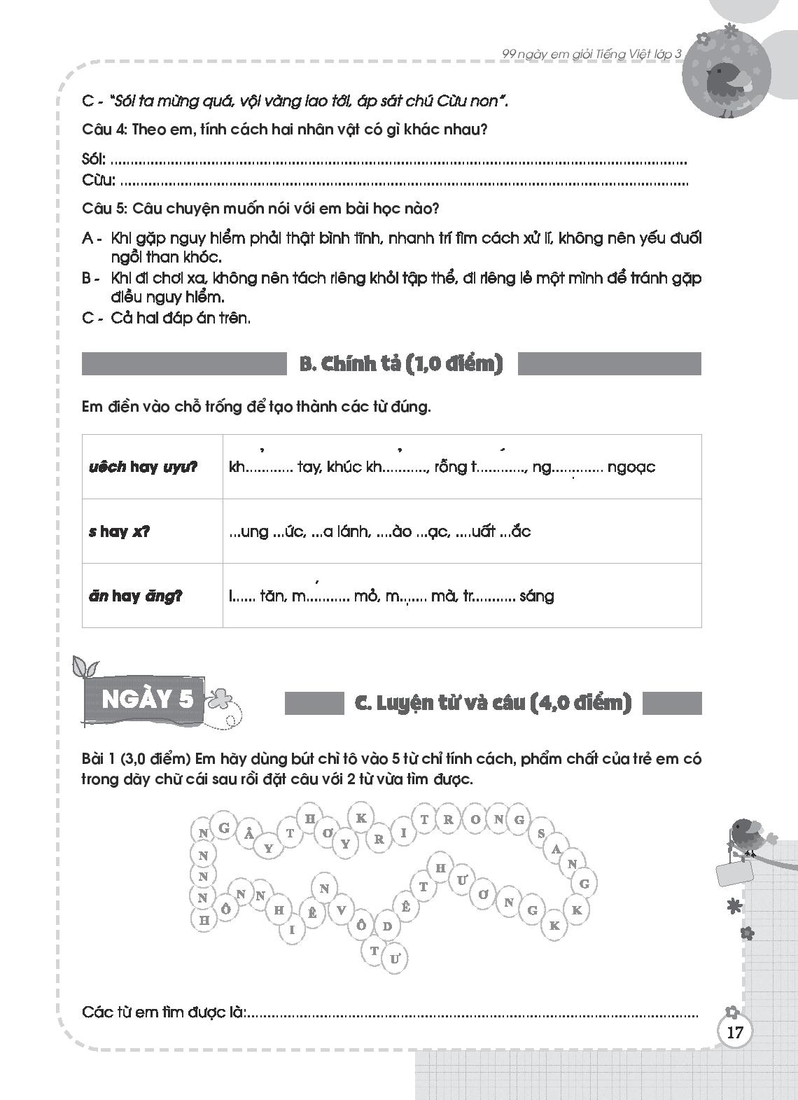 99 ngày em giỏi tiếng việt - lớp 3