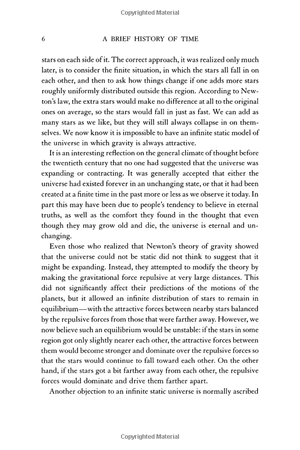 a brief history of time : from the big bang to black holes