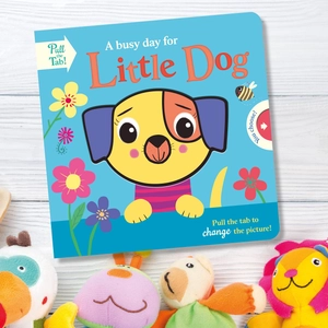 a busy day for little dog (push pull stories)