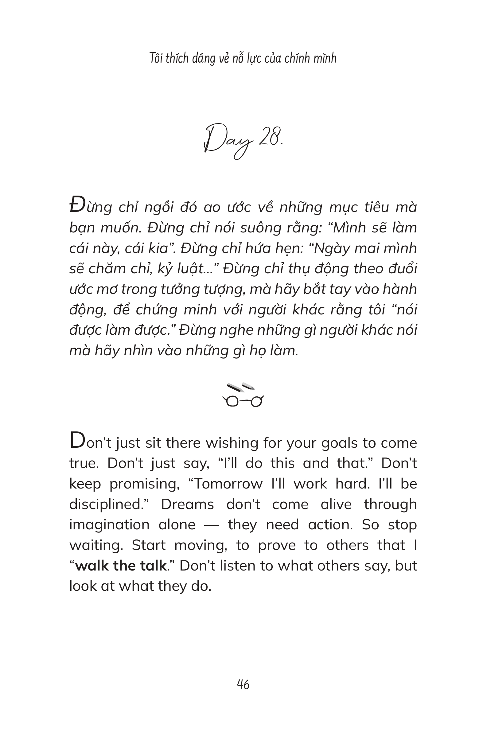 A Diary Of Silent Effort - Toi Thich Dang Ve No Luc Cua Chinh Minh - Song Ngu Viet-Anh