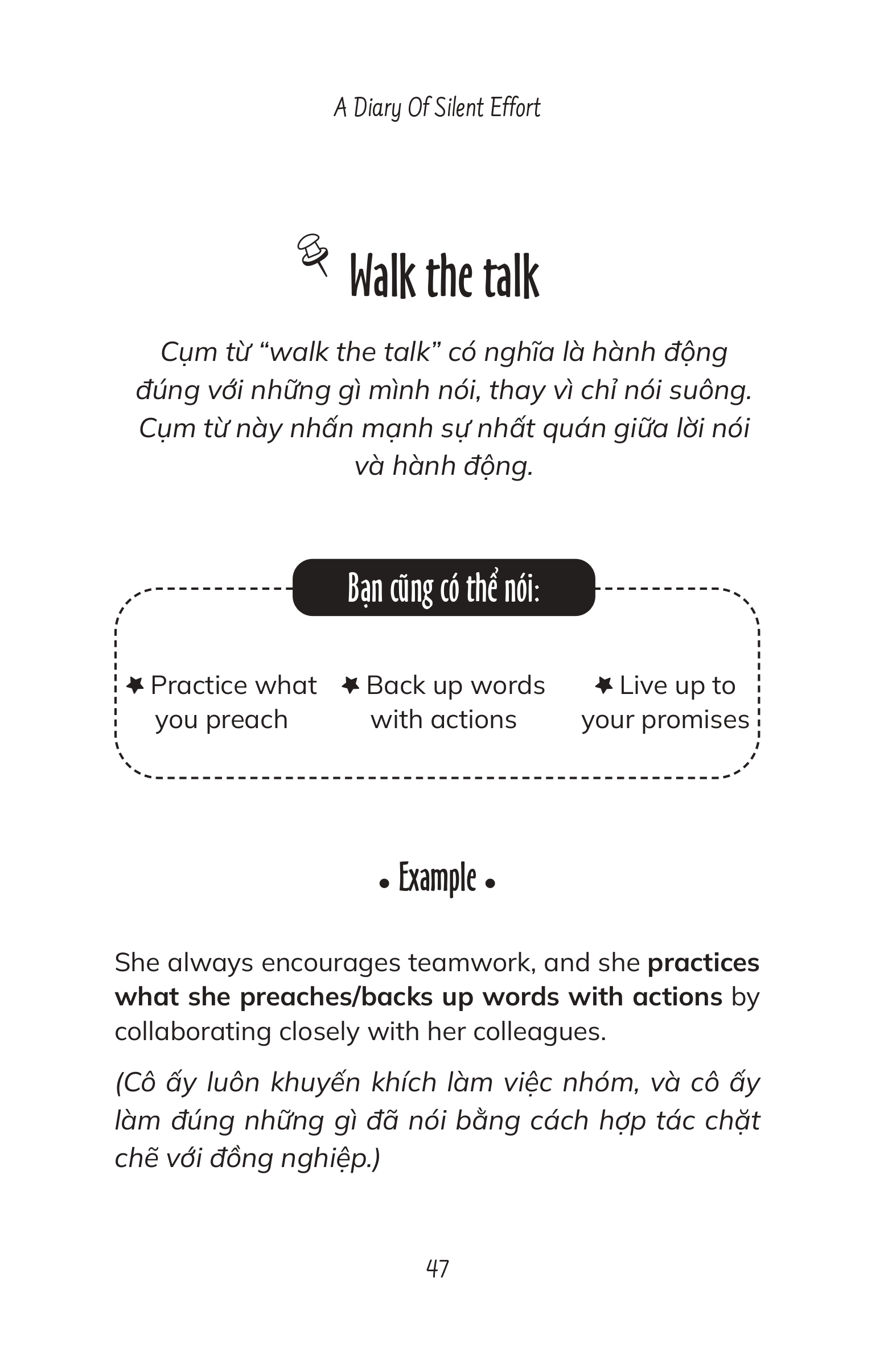 A Diary Of Silent Effort - Toi Thich Dang Ve No Luc Cua Chinh Minh - Song Ngu Viet-Anh