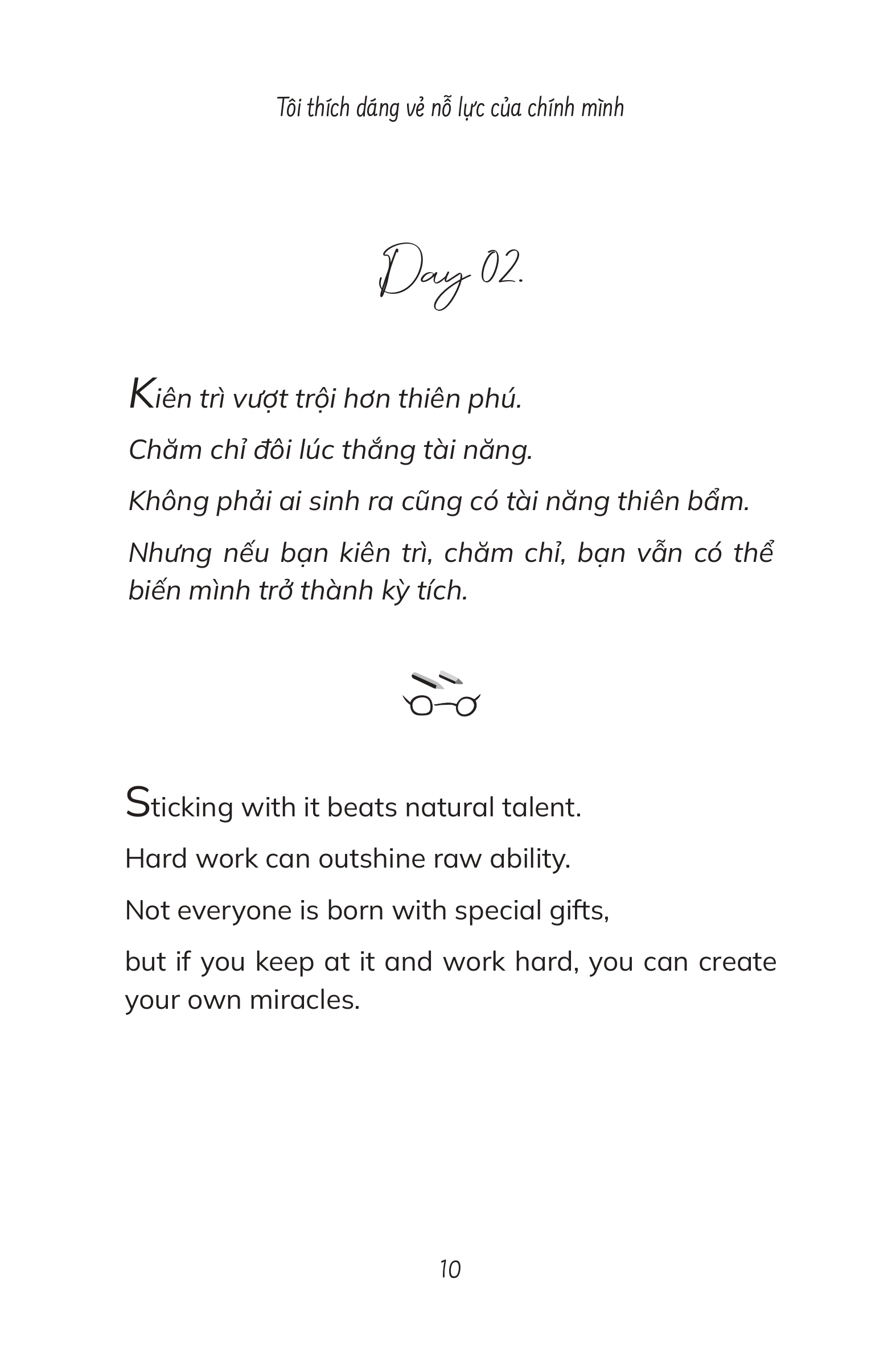 A Diary Of Silent Effort - Toi Thich Dang Ve No Luc Cua Chinh Minh - Song Ngu Viet-Anh
