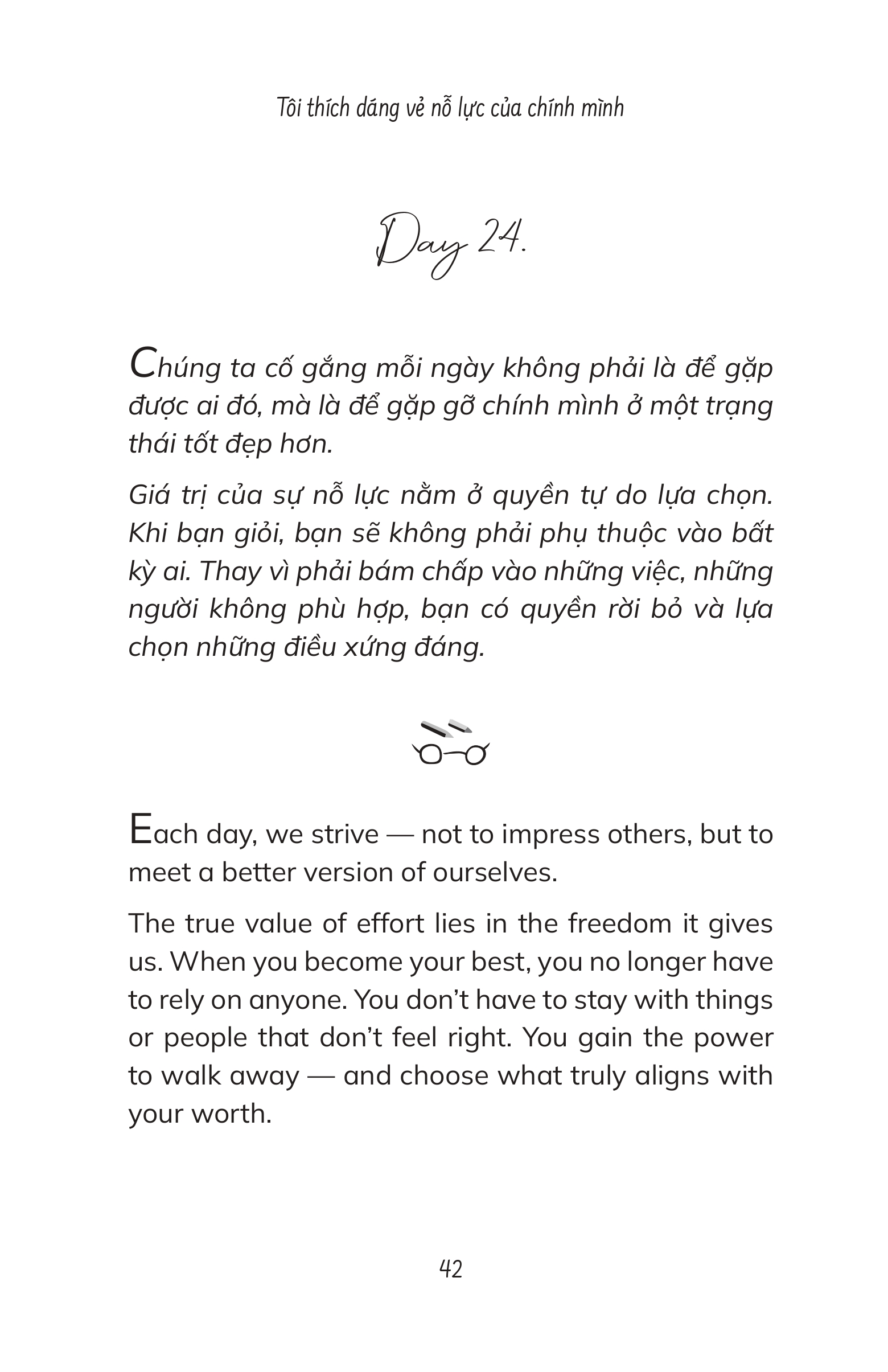 A Diary Of Silent Effort - Toi Thich Dang Ve No Luc Cua Chinh Minh - Song Ngu Viet-Anh