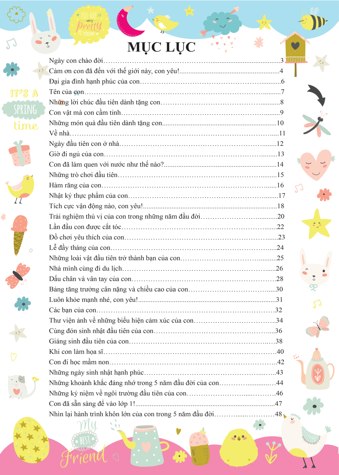 a first five-year diary - nhật ký 5 năm đầu đời của bé - bìa cứng (tái bản 2024)