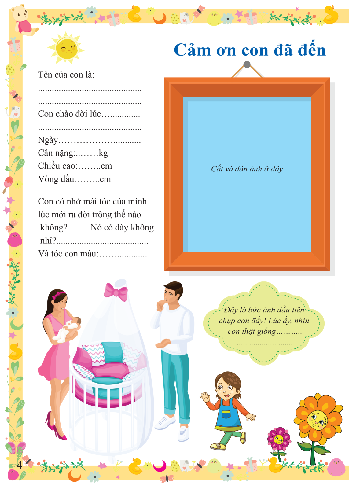 a first five-year diary - nhật ký 5 năm đầu đời của bé - bìa cứng (tái bản 2024)