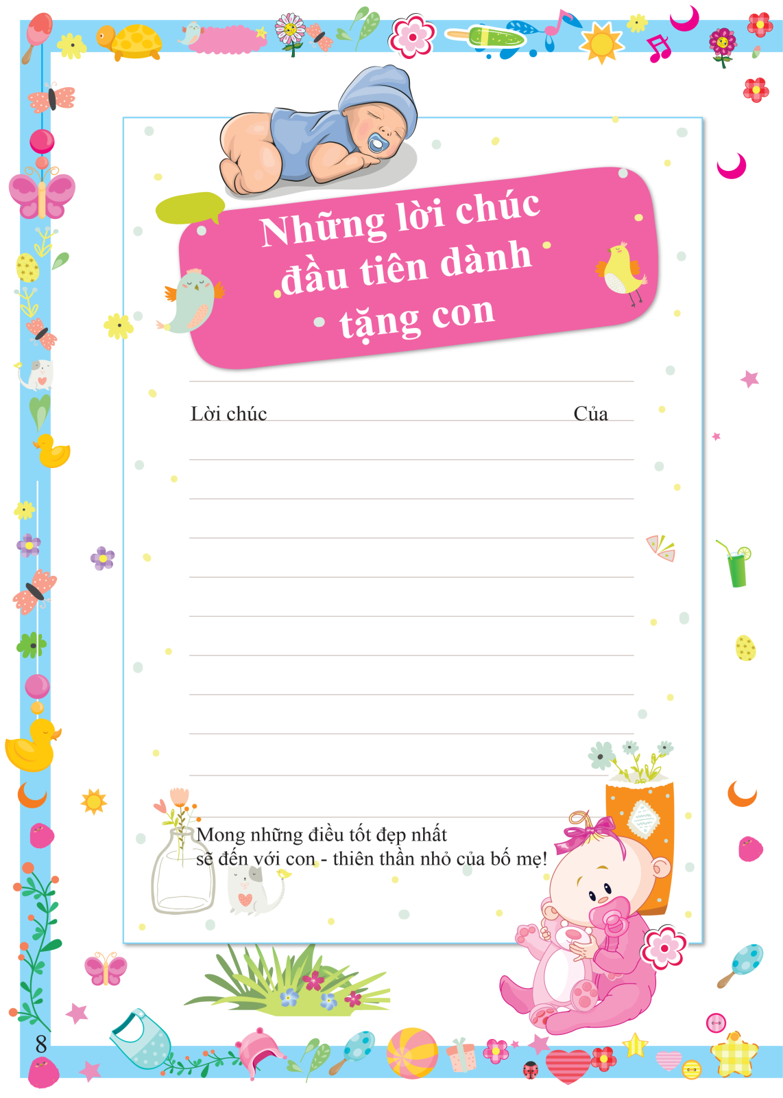 a first five-year diary - nhật ký 5 năm đầu đời của bé - bìa cứng (tái bản 2024)