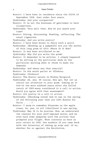 a gentleman in moscow