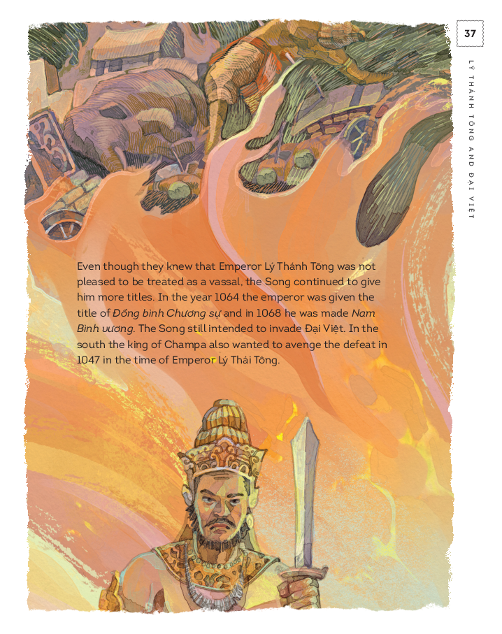 a history of vietnam in pictures (in colour) - lý thánh tông and đại việt - bìa cứng