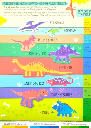 a learning layer book: dinosaur
