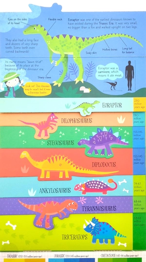a learning layer book: dinosaur