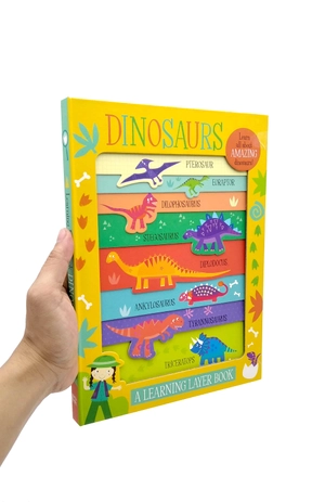 a learning layer book: dinosaur