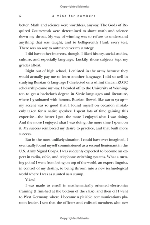 a mind for numbers: how to excel at math and science (even if you flunked algebra)