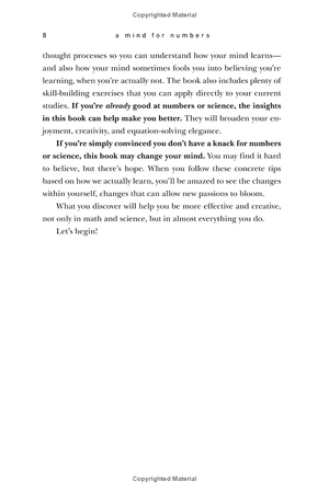 a mind for numbers: how to excel at math and science (even if you flunked algebra)