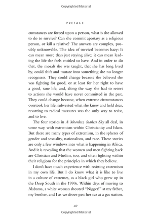 a moonless, starless sky: ordinary women and men fighting extremism in africa