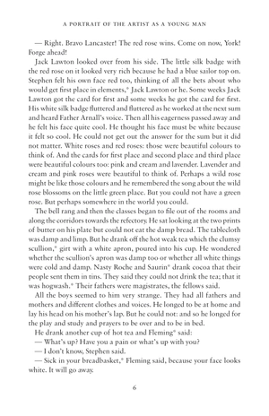 a portrait of the artist as a young man