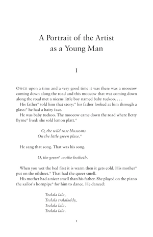 a portrait of the artist as a young man