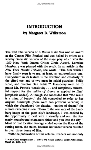 a raisin in the sun: the unfilmed original screenplay (plume)
