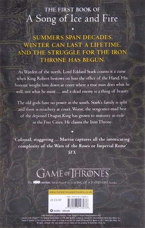 a song of ice and fire 1: a game of thrones (sky atlantic tv series from hbo) (paperback)