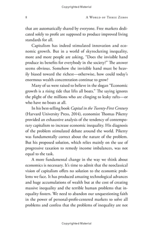 a world of three zeros: the new economics of zero poverty, zero unemployment, and zero net carbon emissions