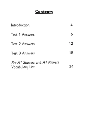 a1 movers 3 answer booklet: authentic examination papers