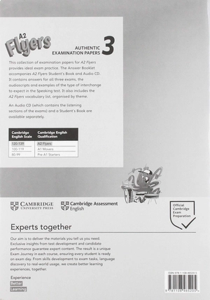 a2 flyers 3 answer booklet: authentic examination papers
