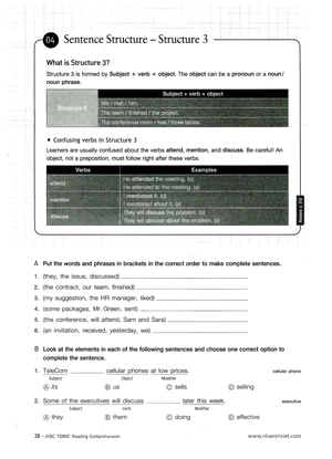 abc toeic rc - reading comprehension