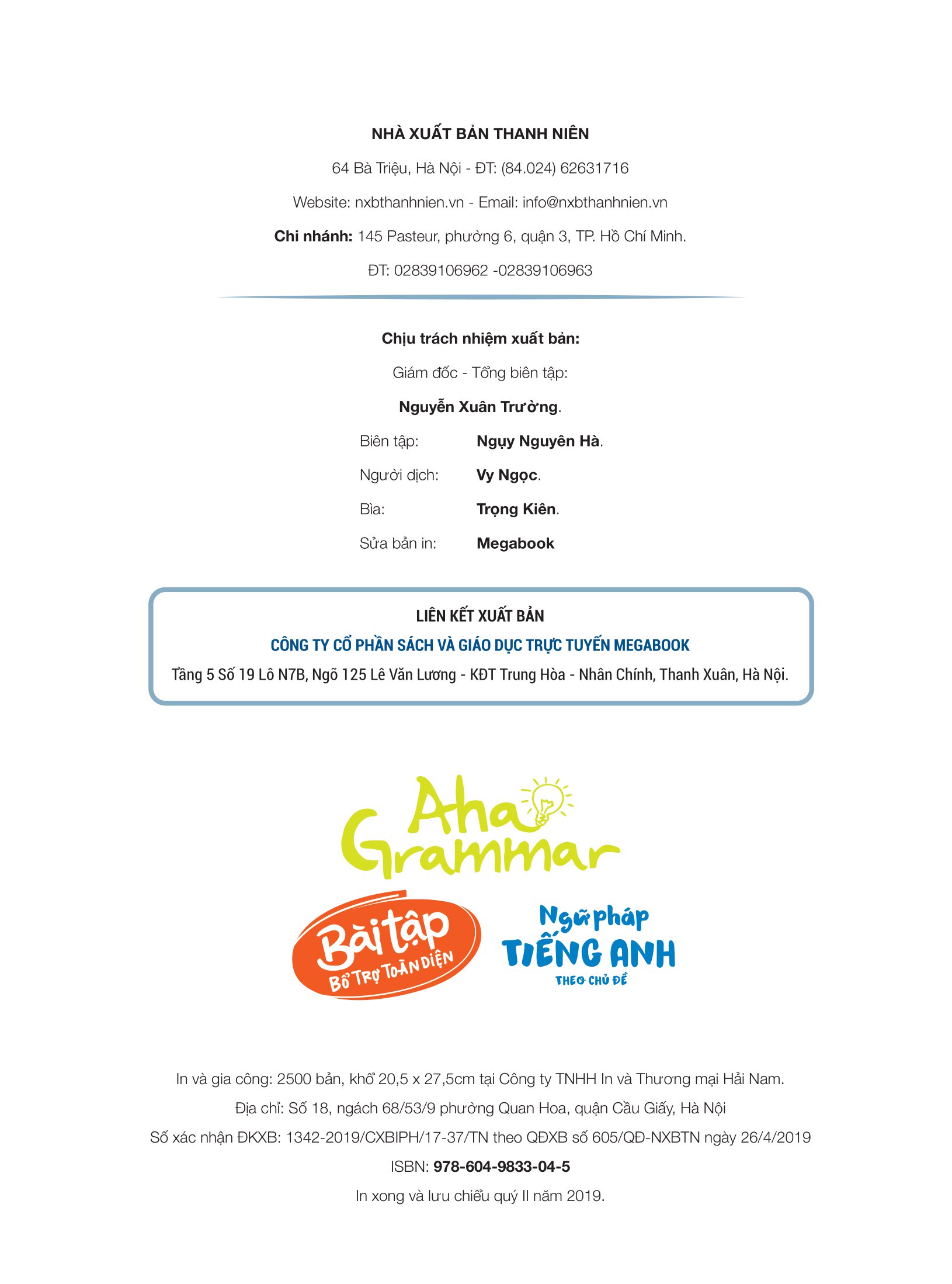 aha grammar bài tập bổ trợ toàn diện ngữ pháp tiếng anh lớp 3 (theo chủ đề)