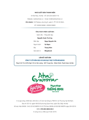 aha grammar - bài tập bổ trợ toàn diện ngữ pháp tiếng anh lớp 5 theo chủ đề